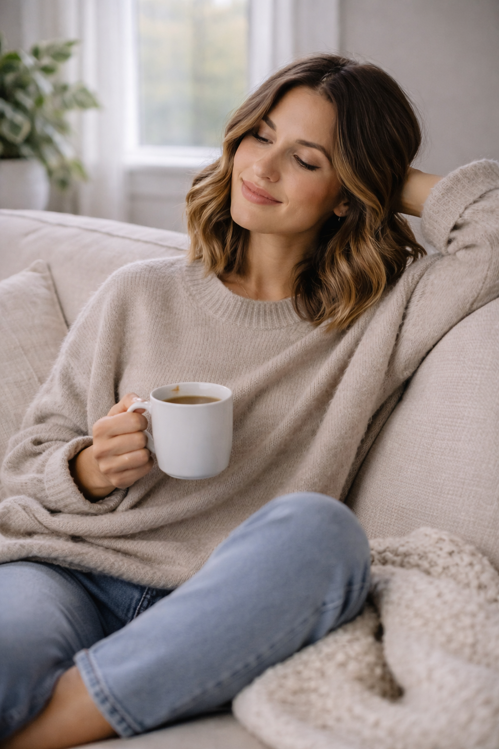 calm morning routine for a busy mom enjoying coffee at home calm morning routine for a busy mom enjoying coffee at home